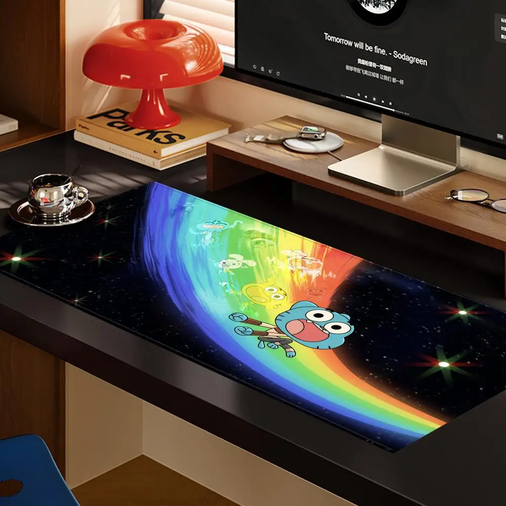 

The Wonderfully Weird World of Gumballs Mouse Pad XXL Computer Accessories Large Keyboard Laptop Table Pad Product Gamer Gaming