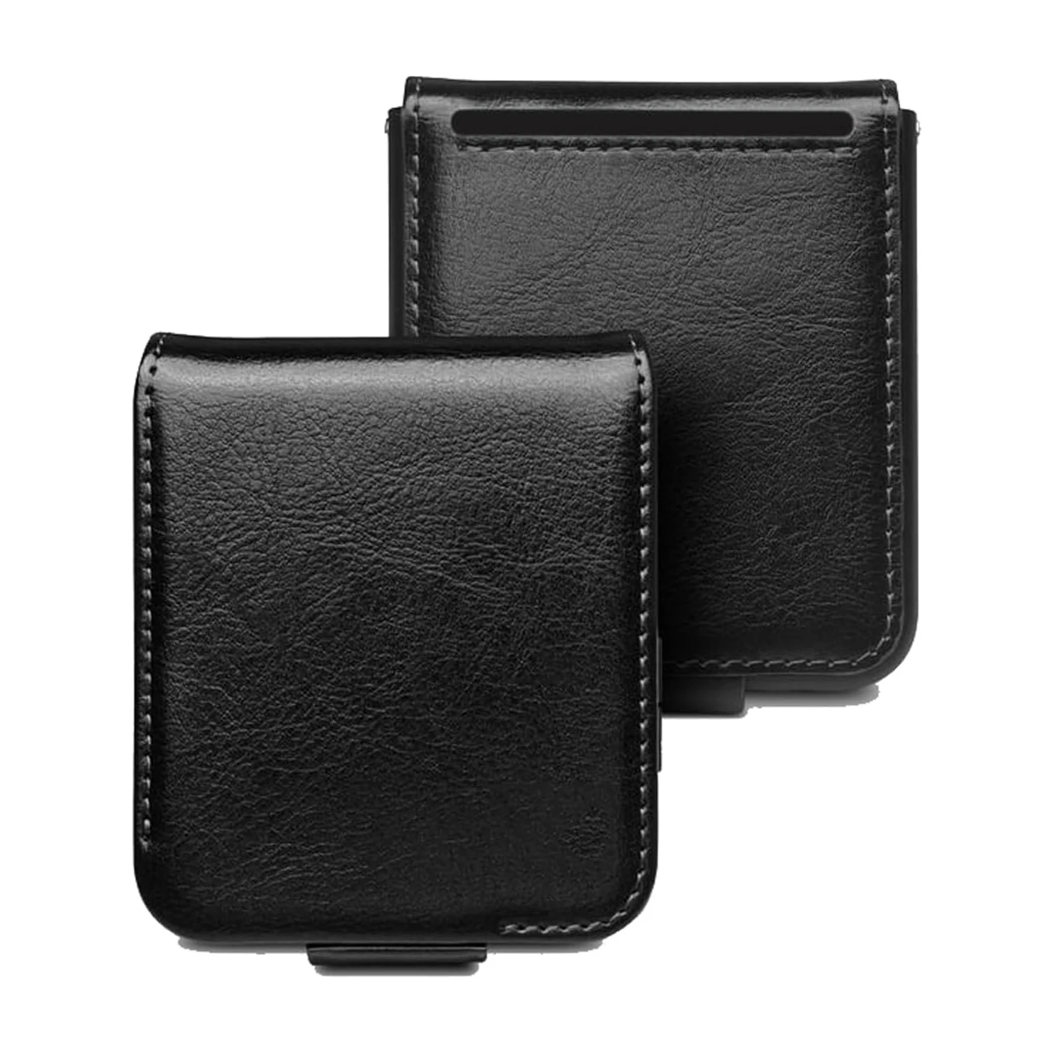 

Wallet Case for Samsung Galaxy Z Flip 5, Luxury Flip Genuine Leather Case with Card Holder Magnetic Closure Phone Cover