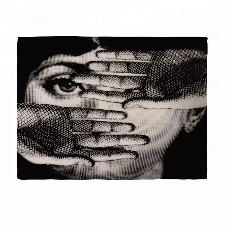 1/4/6/8pcs Linen Square Placemats Pretty Girl Pattern Mat Black White Art Western Food Coffee Mat Hotel Table Pad Room Decor