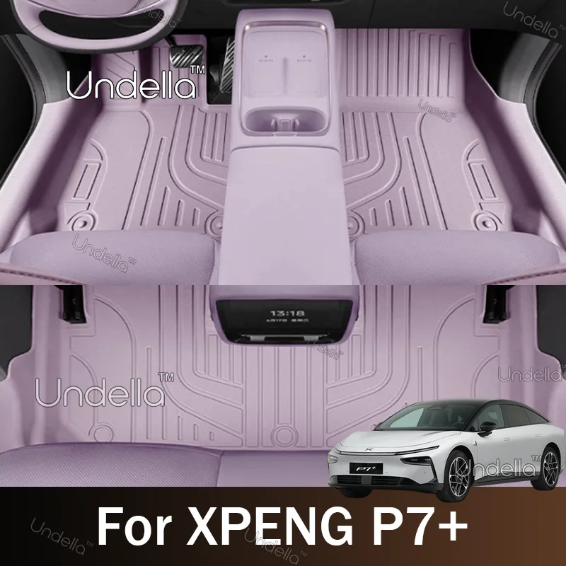 Car Floor Mats For XPENG P7+ P7plus 2026 2027 All‑Weather Full Coverage TPE Floor Liners Waterproof Non‑Slip Interior Accessorie