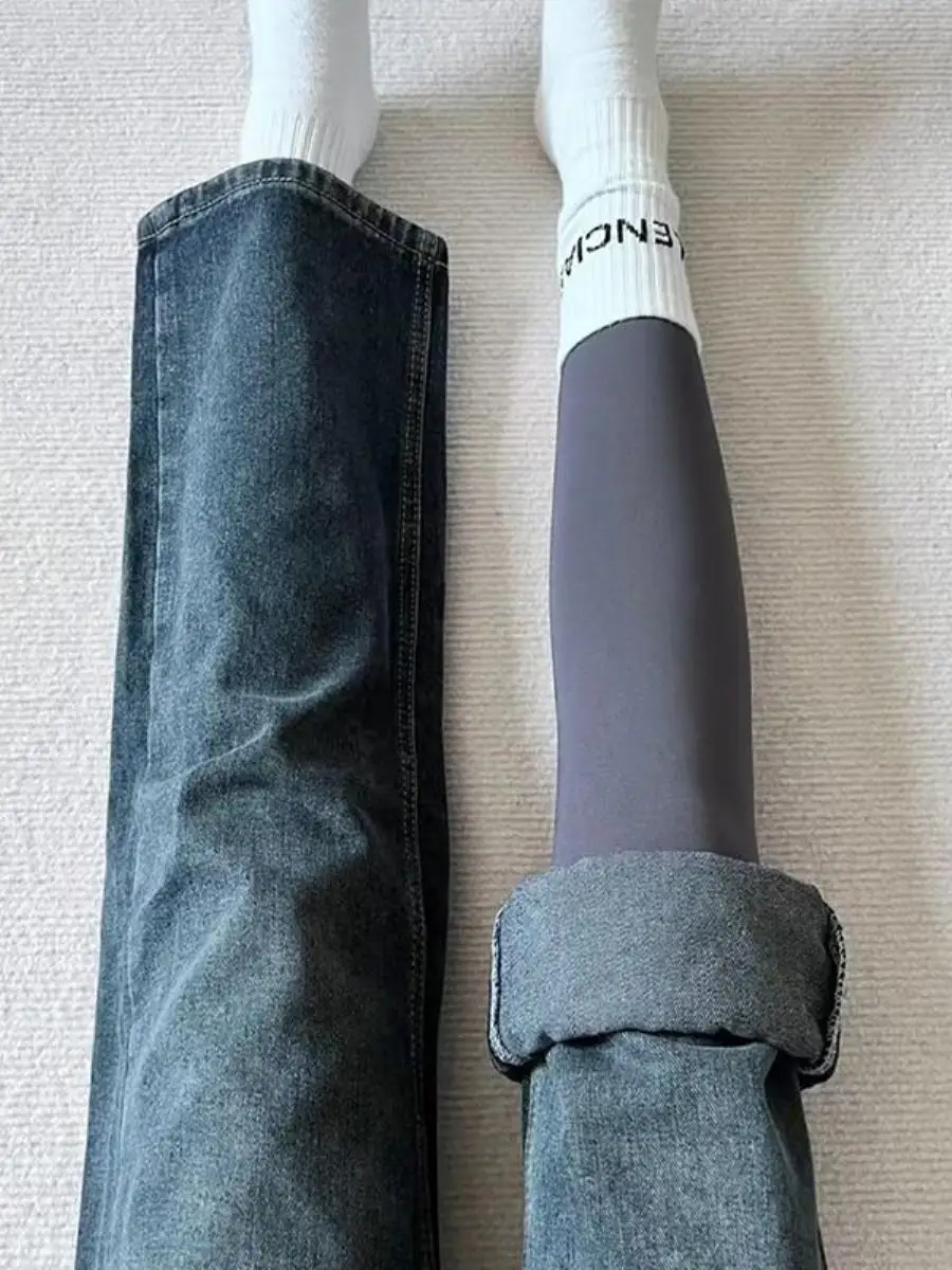 

Женские термобрюки Thiened с высокой талией, осенне-зимняя внутренняя одежда, облегающие брюки на подкладке Fce, базовый слой