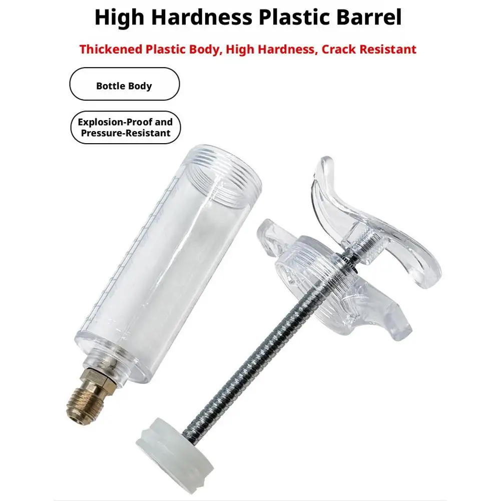 Car AC Oil Injector Dye Injector Tool Pure Liquid Oil Coolant Filling Tube Syringe Hose Auto Air Conditioning Accessories