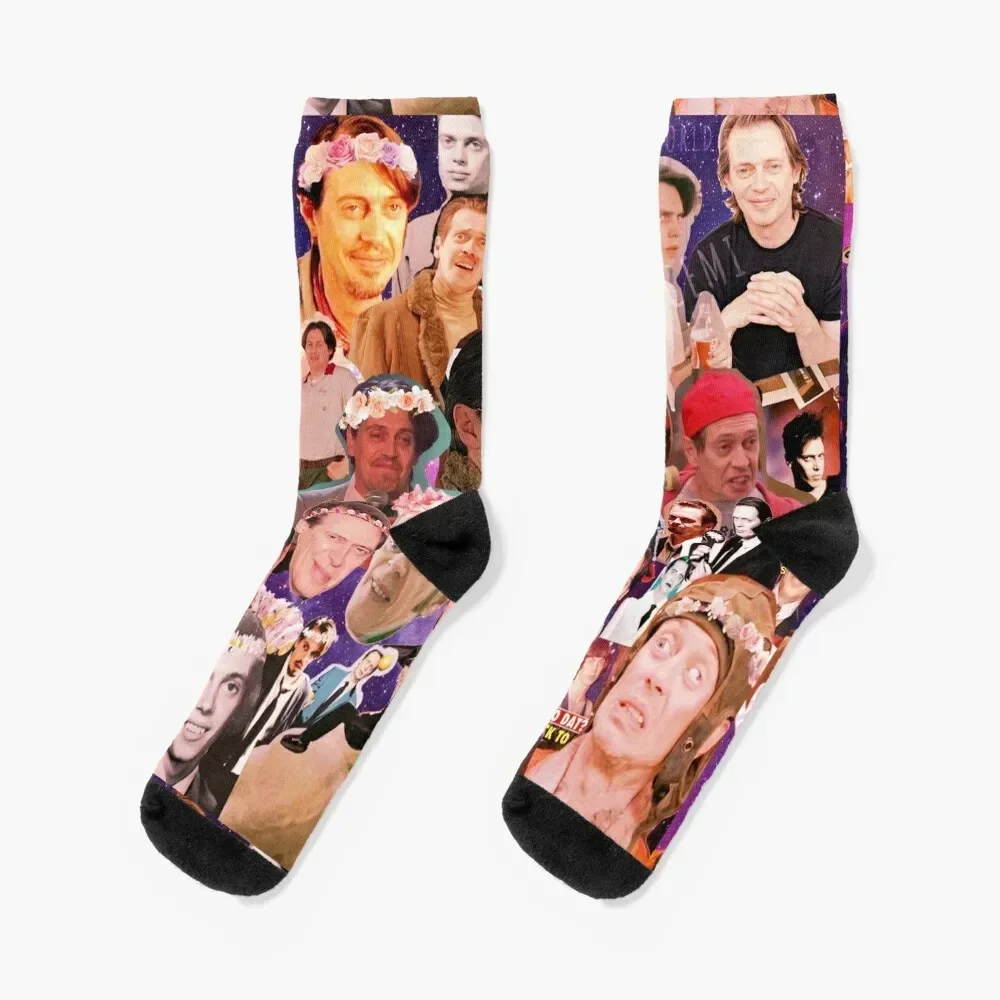 Steve Buscemi Galaxy Collage Socks gym Hiking boots with print men cotton high quality Girl'S Socks Men's