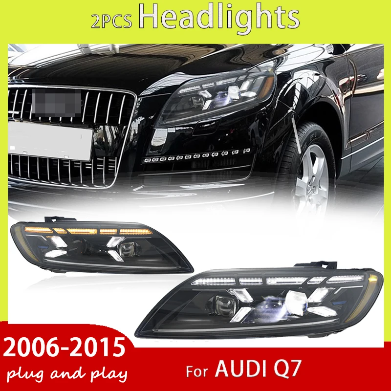 

Car Accessories for Audi Q7 Headlight 2006-2015 modification Q8 Head Lamp DRL Turn Signal Low High Beam Projector Lens