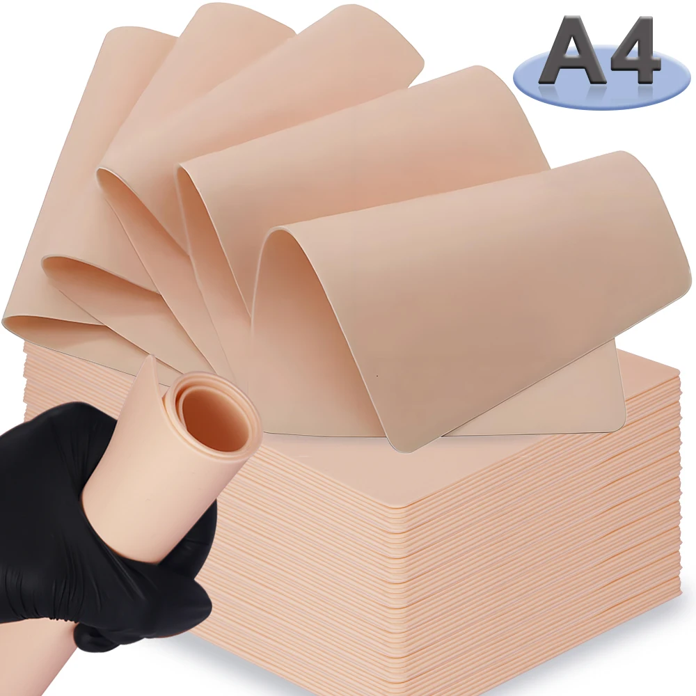 

15/10/5/3/1pcs A4 Size Tattoo Practice Skin Fake Skin Synthetic Leather For Permanent Makeup for Beginner Tattoo Supply