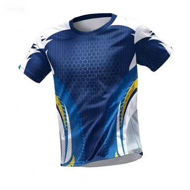 Sports Gradient Themed Short Sleeved Men's Thin Breathable Fitness T-shirt