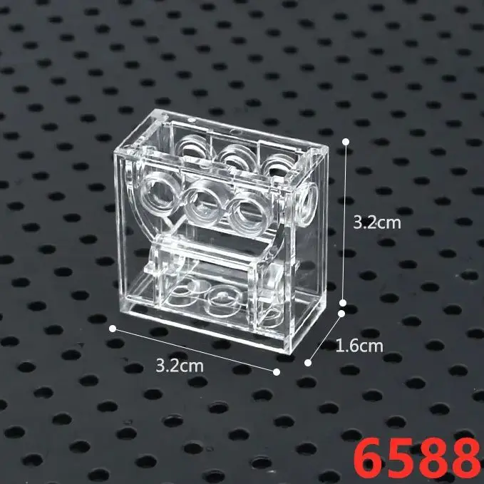 Boîte de Turbine de réduction transparente, 3 pièces/lot, raccords d'engrenage, pièce high-tech 6588, accessoire Birck pour blocs de construction, bloc créatif
