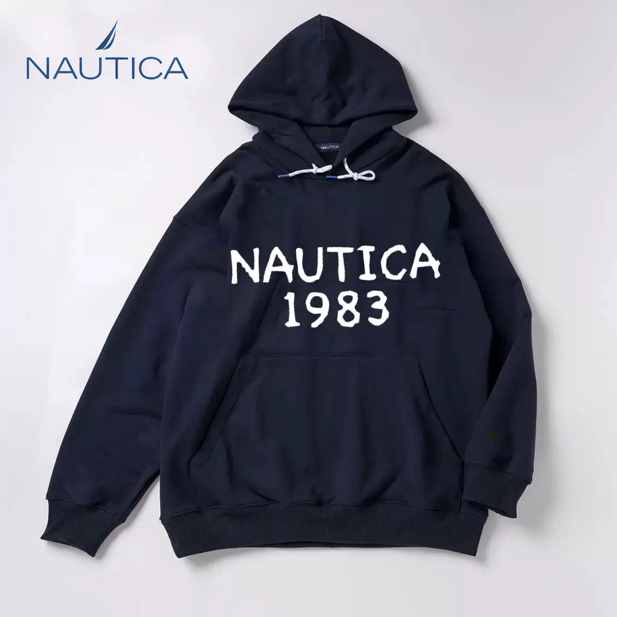 Nautica New Cross border Hot Selling Printed 1983 Men's Outdoor Motorcycle Street Equipment Armored Hoodie Women's Same Style