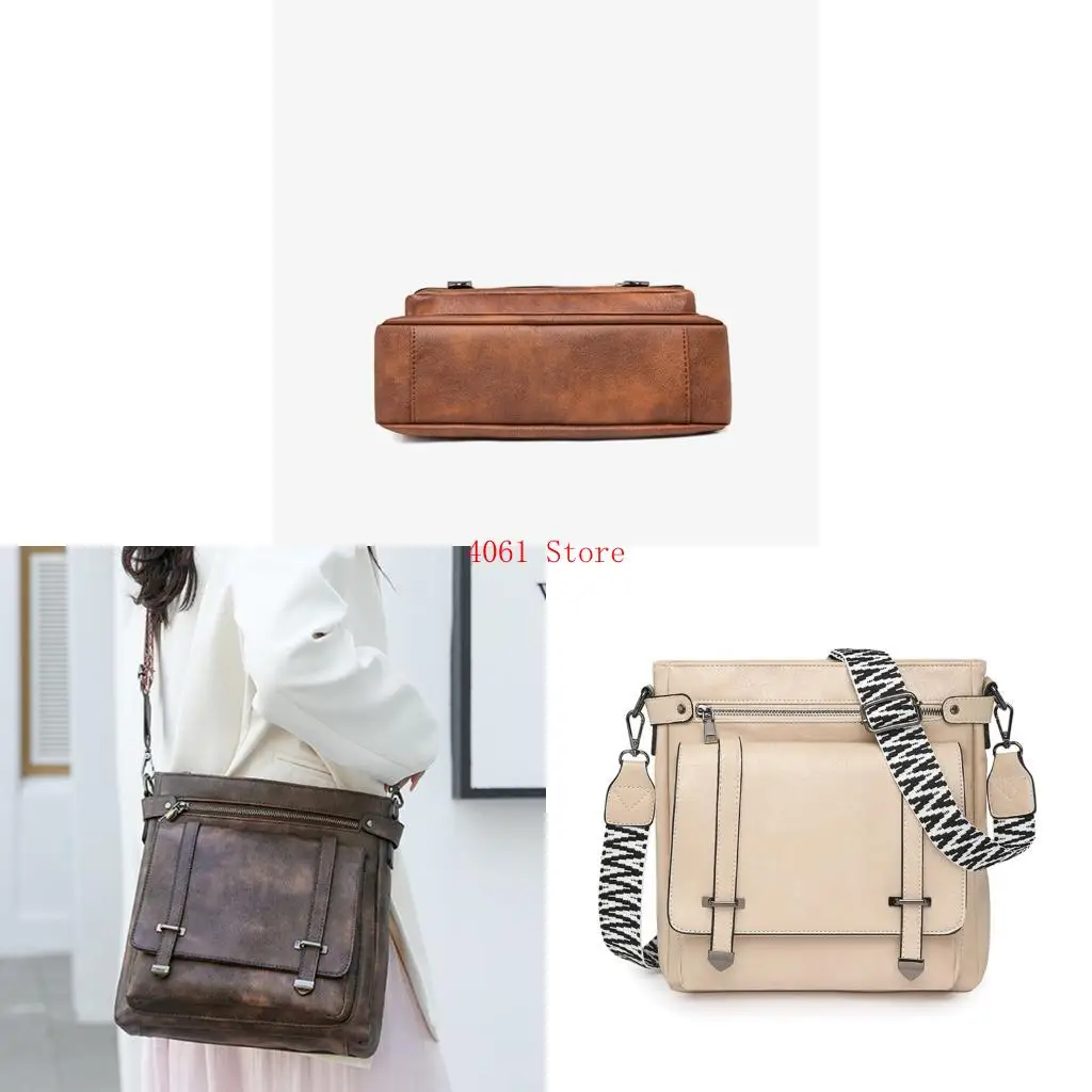 

Trendy Crossbody Bag for Women PU Leather Bucket Bag Large Capacity Shoulder Bag