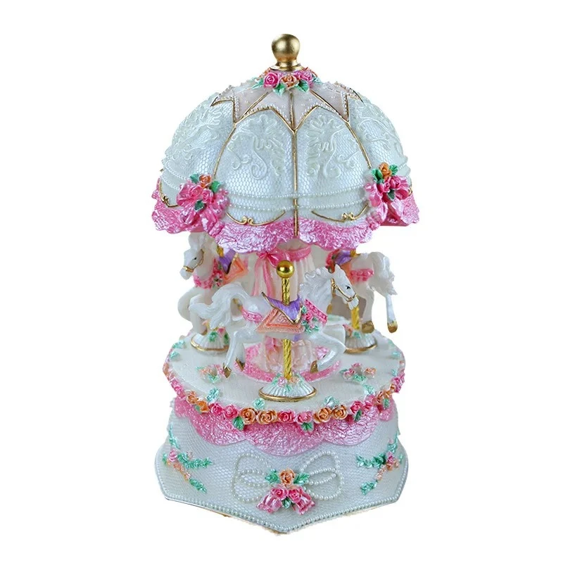 Birthday Gift Music Box Carousel Crystal Ball Music Box Girl's Birthday Gift Girlfriend