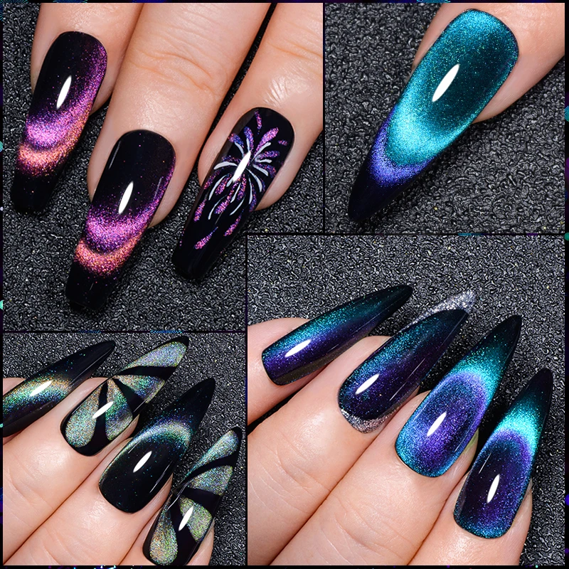 8ml Double Light 9D Cat Magnetic Gel Sparkling Rainbow Color Gel Nail Polish Semi Permanent Varnish Soak Off UV LED Gel Manicure