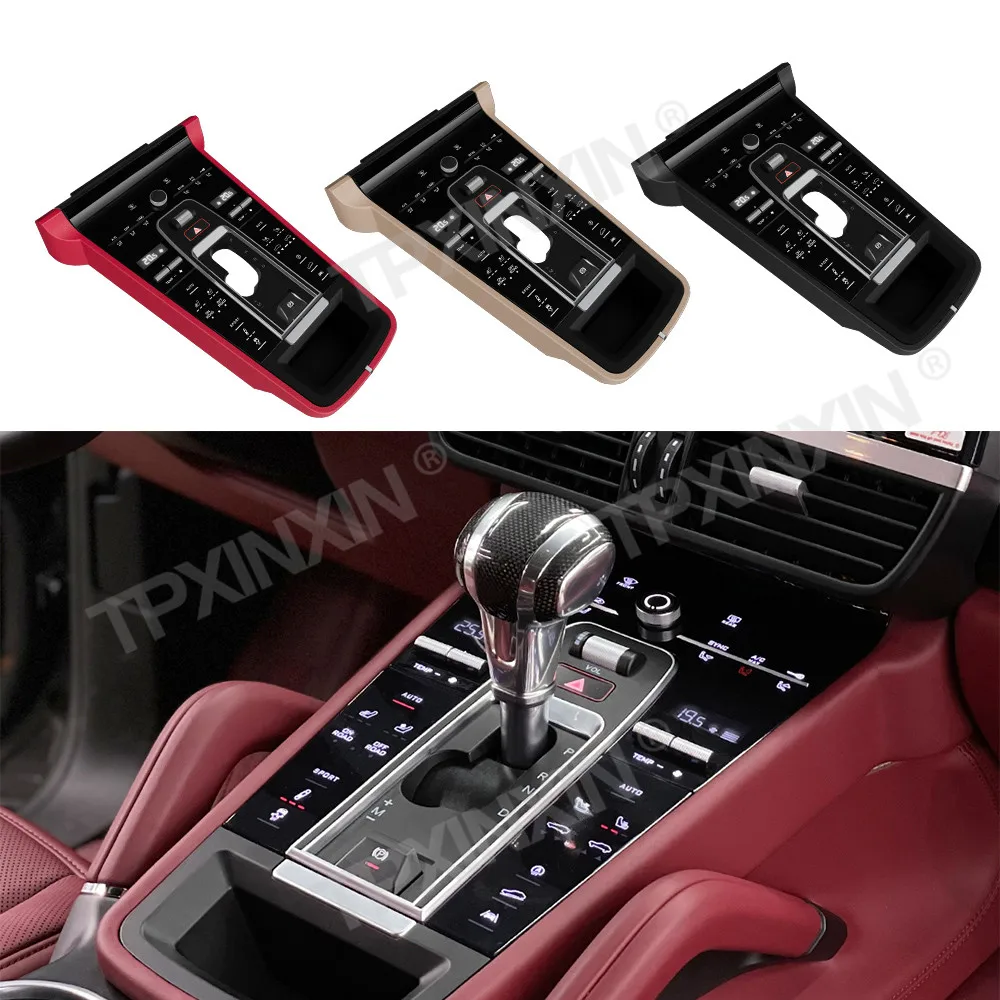 

New Generation Air Conditioning Panel For Porsche Cayenne 2010~2017 Upgrade 2024 Saddle Full Touch Central AC Control Panel