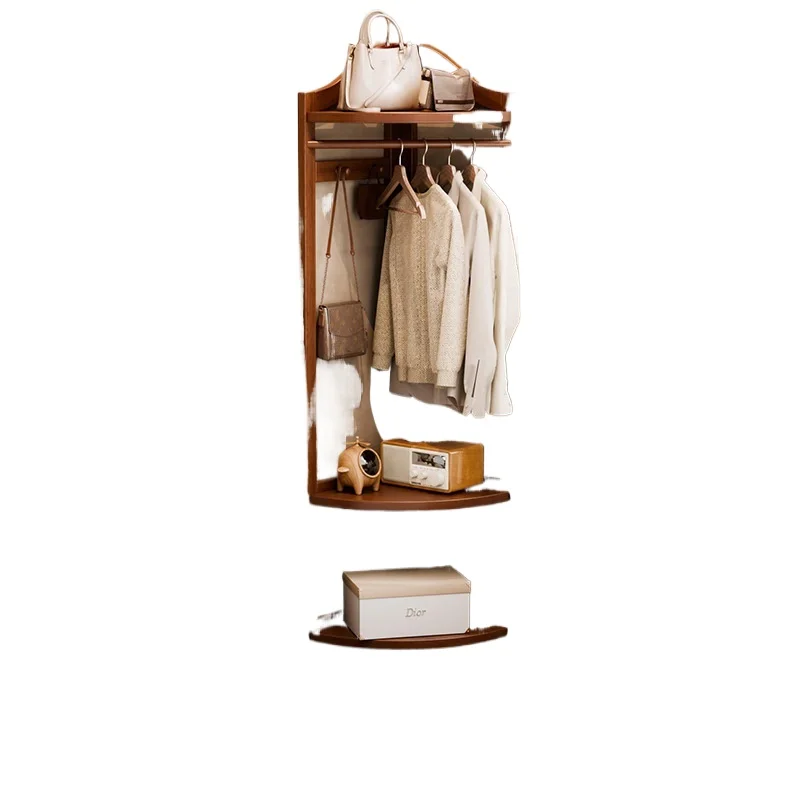 Corner coat rack Floor-to-ceiling bedroom, hanger, household clothes rack, bedside and bedside corner storage