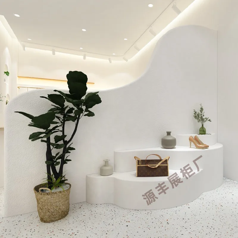 Clothing flower shop display cabinet Nakajima display cabinet Cloud special-shaped water booth Shoe bag decoration table