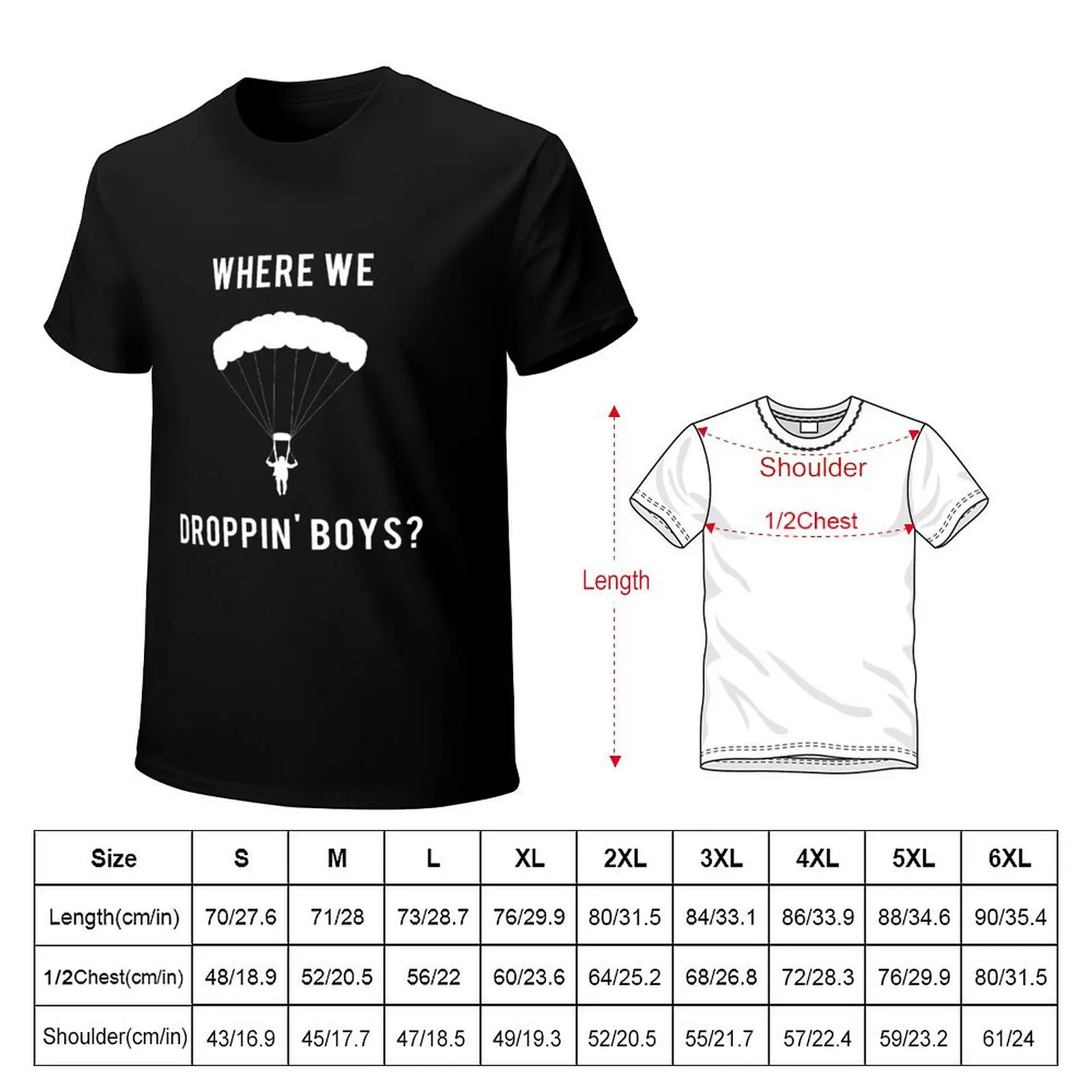 WHERE WE DROPPIN' BOYS WARZONE T-Shirt Vintage Style Printed Top