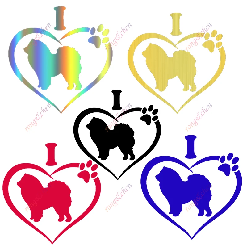 

Animal Car Sticker I Love My Chow Chow Dog for Car Motorcycle Racing Helmet Laptop Trunk Body Car Window Surfboard PVC Decals