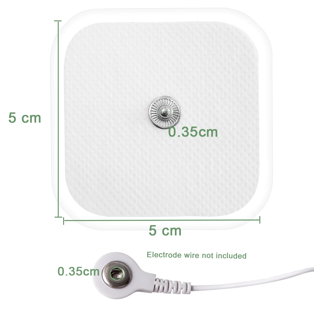 10/20Pcs 5x5cm Massager Electrode Pads TENS Self Adhesive Patches Replacement for EMS Muscle Stimulator Electrostimulator Gel
