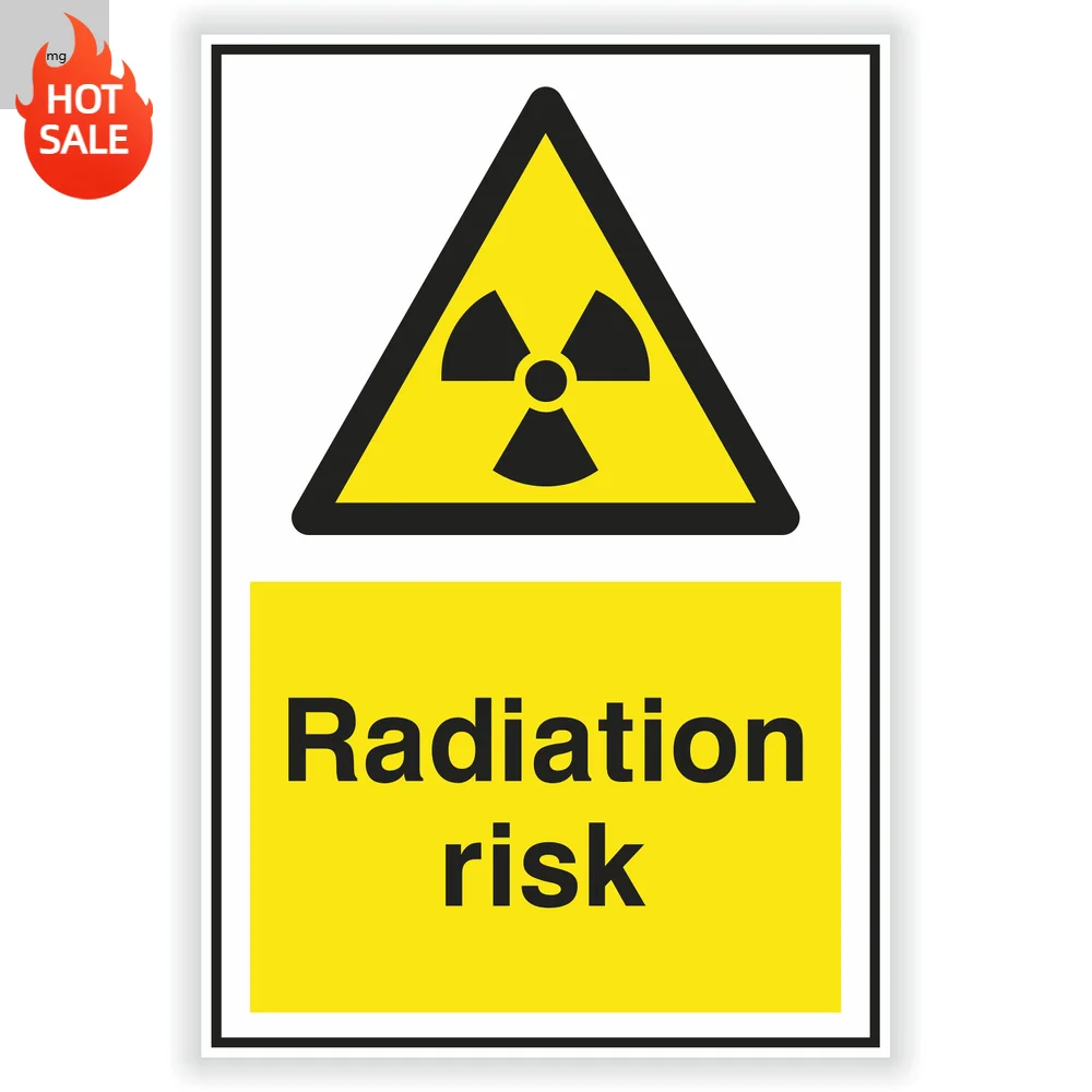 Danger Radiation Risk Safety Warning PVC Car Sticker Self Adhesive Decal For Truck Window And Bumper Decorative Design