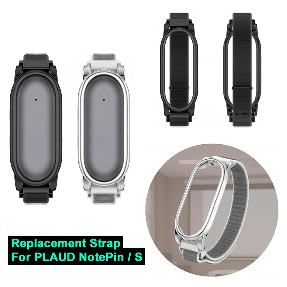 

Replacement Nylon Strap for PLAUD NotePin/NotePin S Recorder Adjustable Band with PC Hard Shell Border for NotePin Accessories