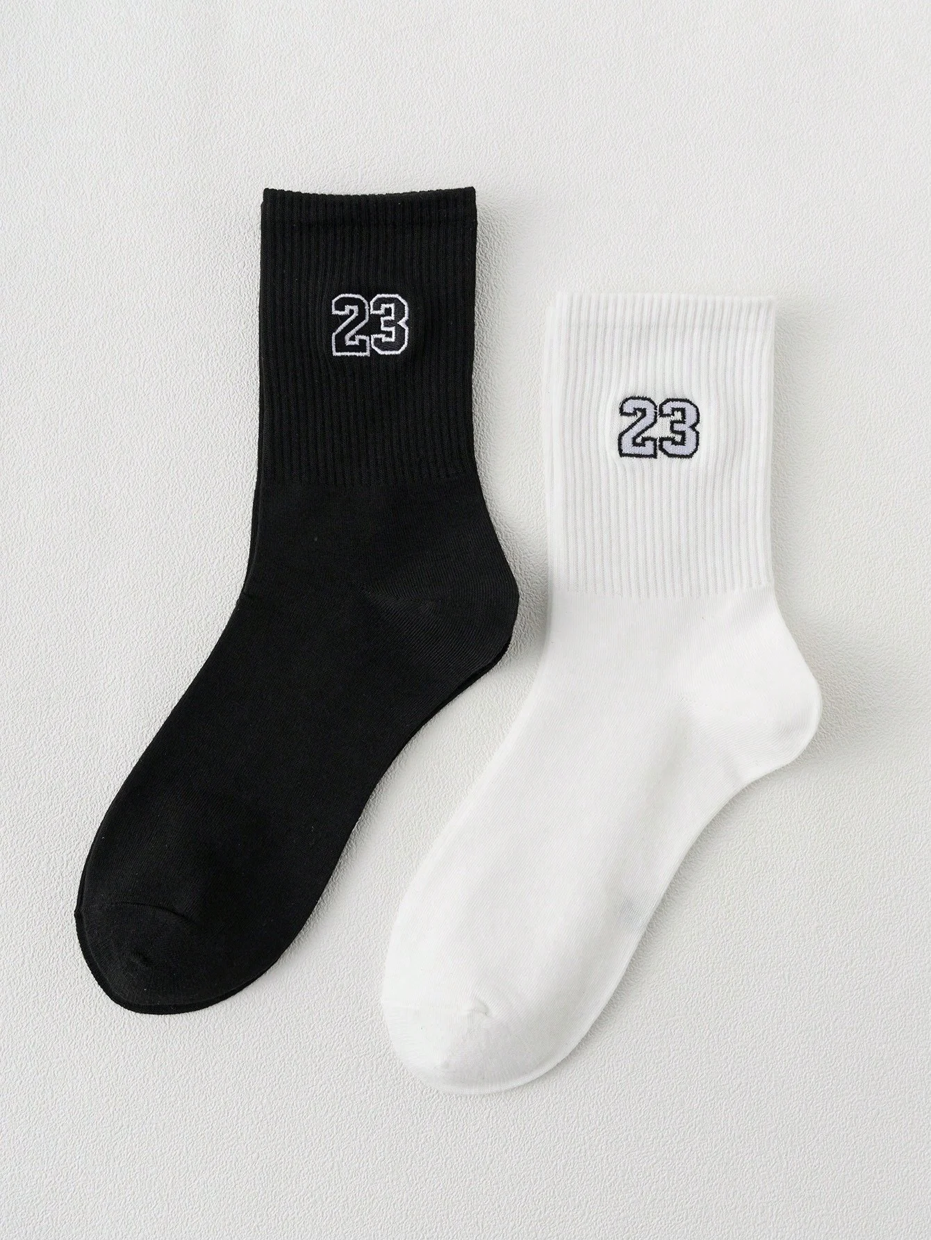 Men\'s Mid-Calf Socks, Classic, Number 23 Design, Comfortable, Breathable, Moisture-Wicking