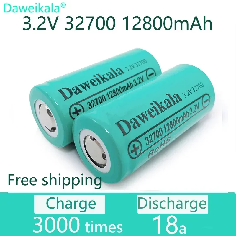 New 32650 12800mAh 3.2V lifepo4 battery Professional lithium iron phosphate power battery Flat head internal resistance below 7