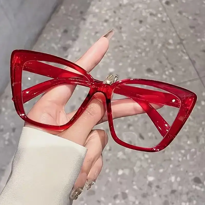 1 Stück modische Cat-Eye-Brille mit transparenten Gläsern, klassische Mode, Retro-Stil, lässige Mode, Einzelprodukt-Brille – Detail 3