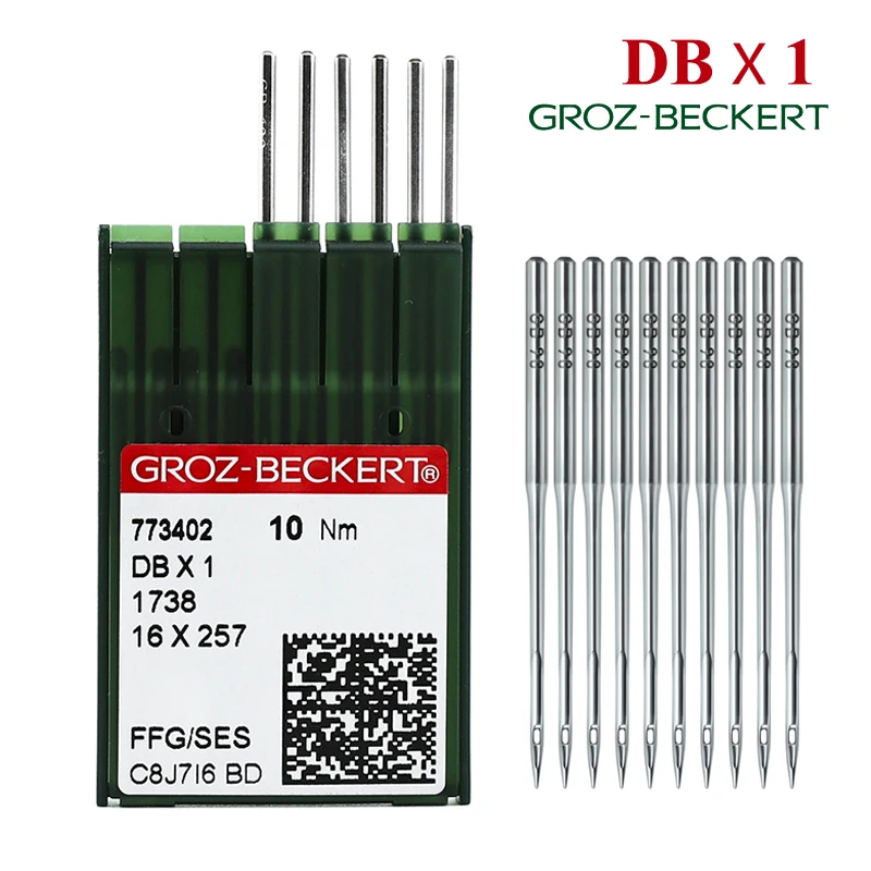 

100 шт. DBX1 Groz-Beckert швейные иглы с изогнутой задней частью для промышленных аксессуаров для стежков DB * 1 1738 16X257 JUKI BROTHER