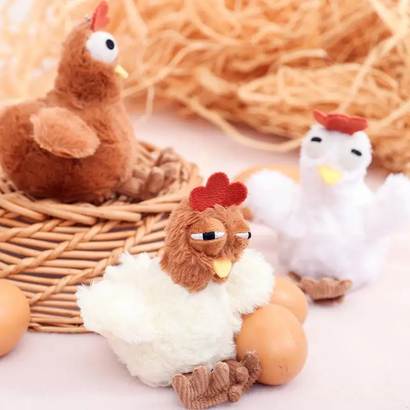 Huhn Plüsch Ornament Tasche Anhänger Plüsch Huhn Schlüssel bund Telefon Fall Charme Kinder kuschel igen Begleiter Sammlerstück für Einkaufstasche