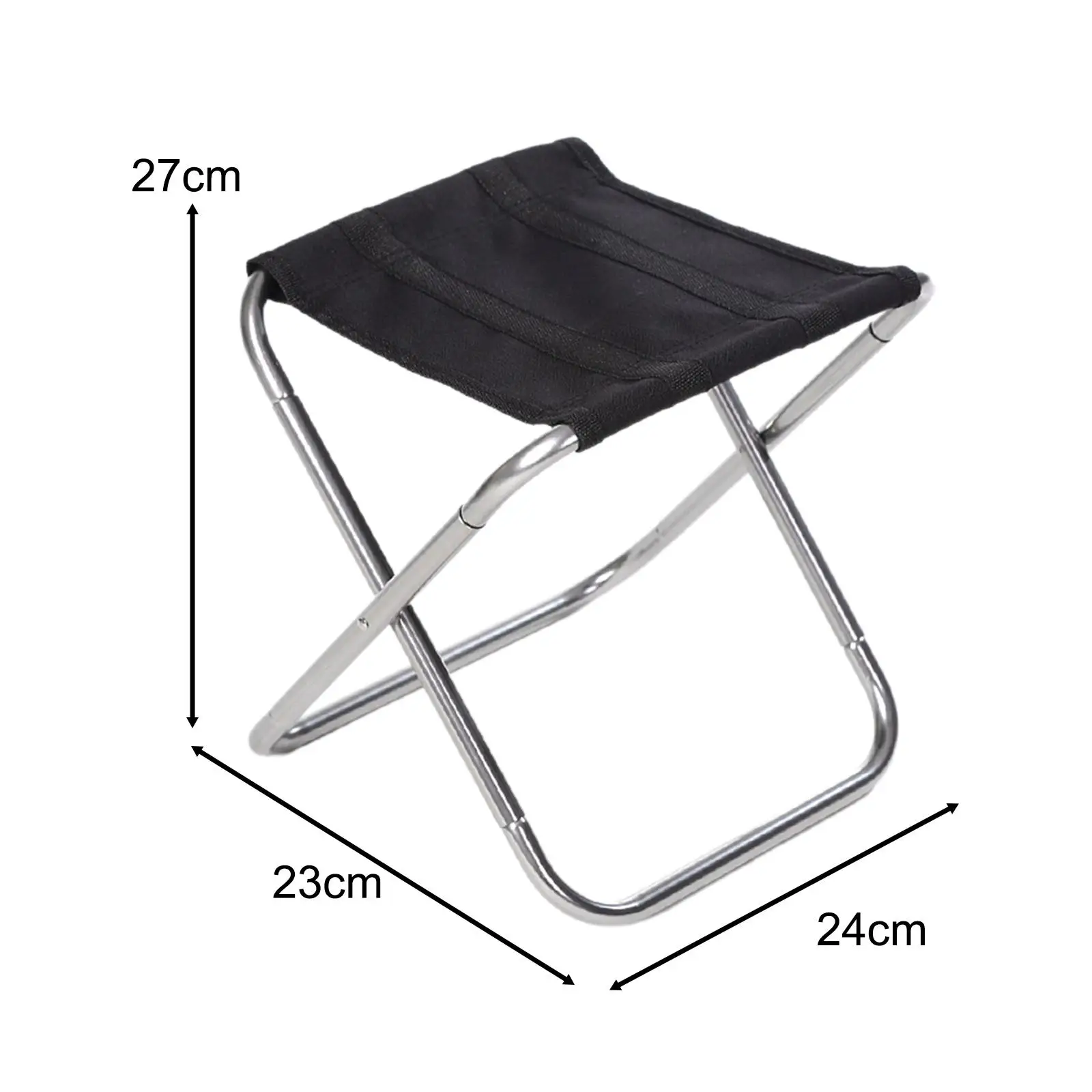 Camping Stool Seat Aluminium Alloy Adults Foot Stool Camp Stool Lightweight Fishing Chair for Patio Hiking BBQ Garden Travel