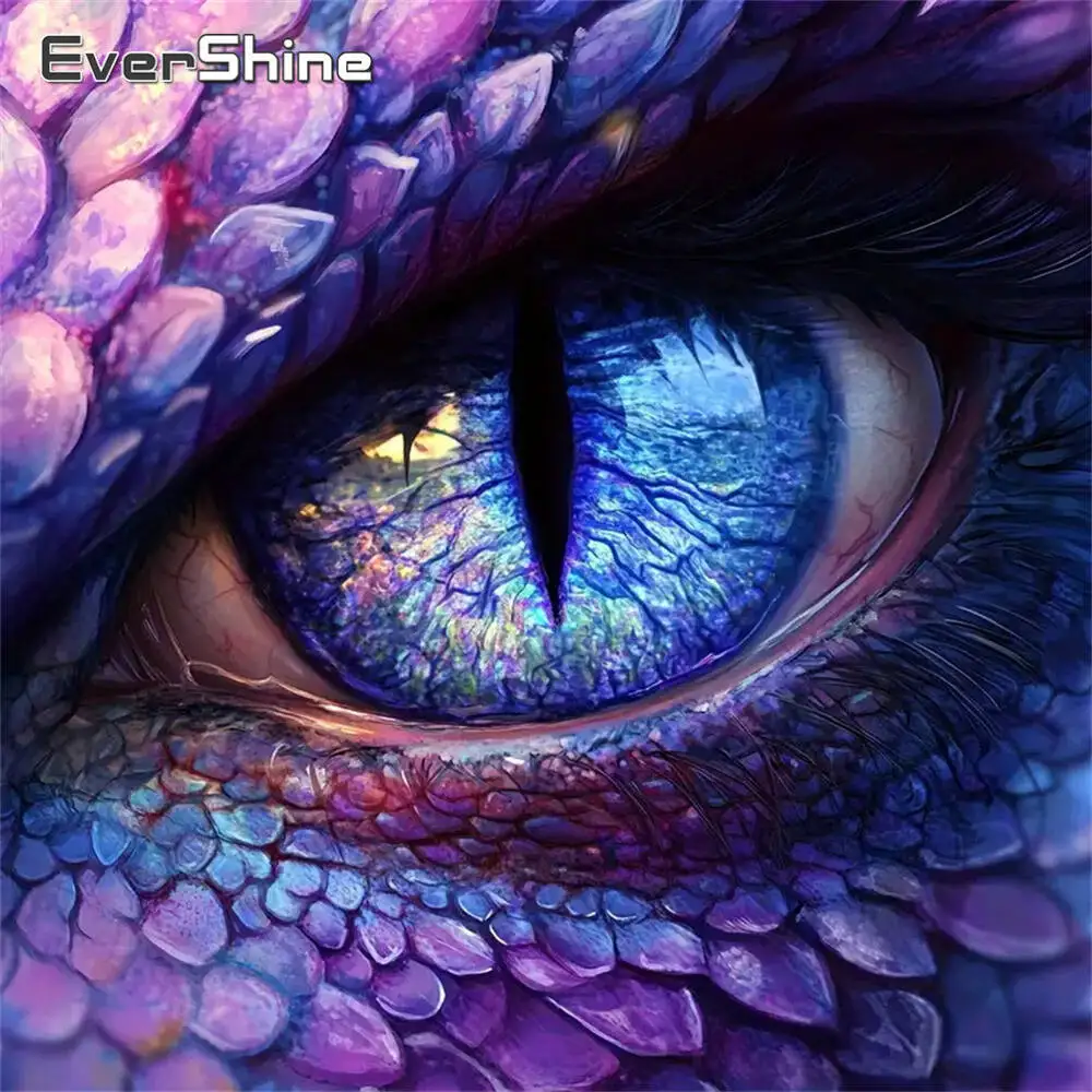 Evershine Diamond Painting Eye Portrait Suitable For Beginners Diamond Mosaic Dragon DIY Suitable For Beginners Holiday Gifts