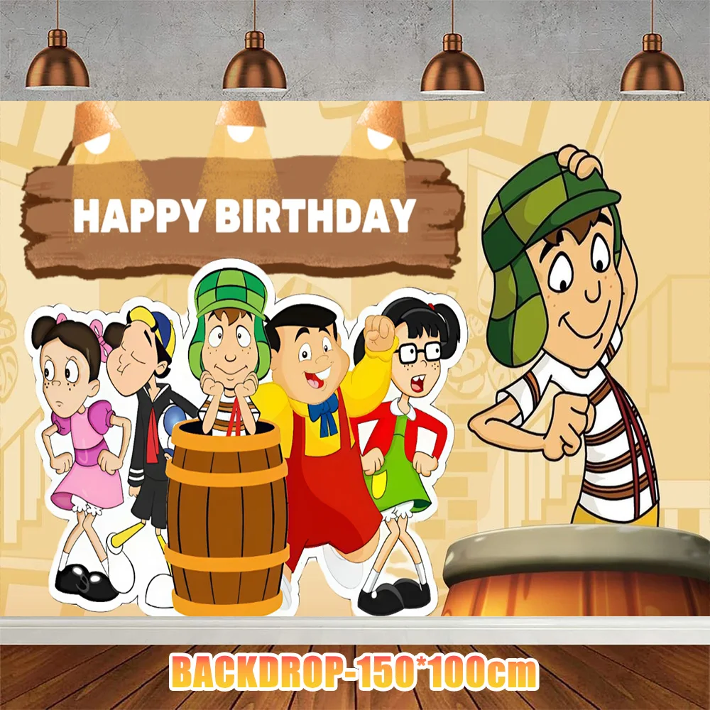 فيلم دينيس الخطر لوازم حفلات أعياد الميلاد بالون الديكور El Chavo del Ocho الخلفيات صور الدعامة كعكة توبر هدية الطفل #6