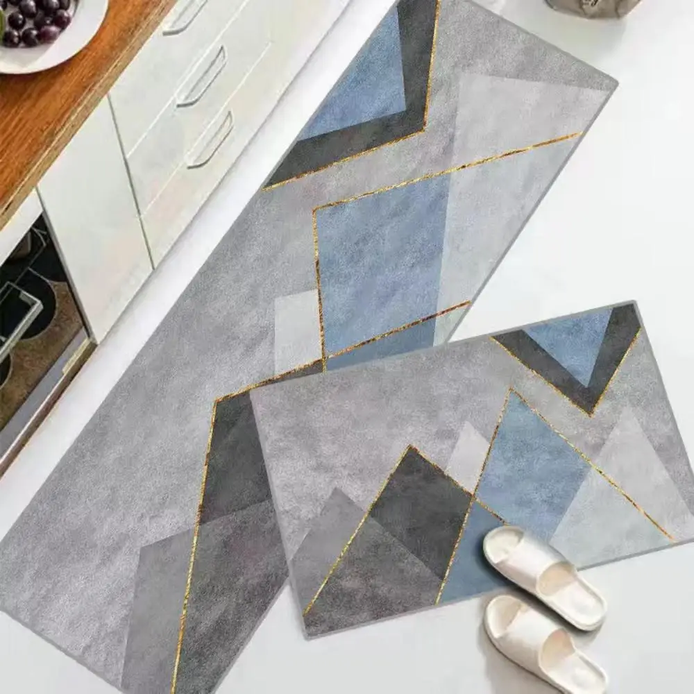 

VIKAMA Kitchen Two-Piece Set Square Carpet, Fuzzy Square Soft Anti-Slip Carpet, Suitable for Kitchen, Bedroom, Living Room and H