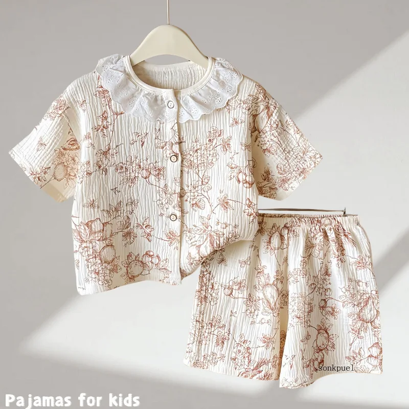 2-teiliges Sommer-Baby-Outfit Einfarbiges Baumwoll-Leinen Kurzarm-Set für Jungen Stylische Kleidung Trendiges Kleinkinder-Zweiteiler