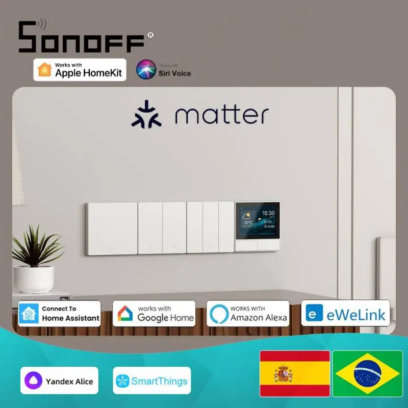 SONOFF M5 Matter 80/86/120 SwitchMan Smart Wall Switch Supports eWeLink-Remote Control Works with Apple Home Alexa Google Home