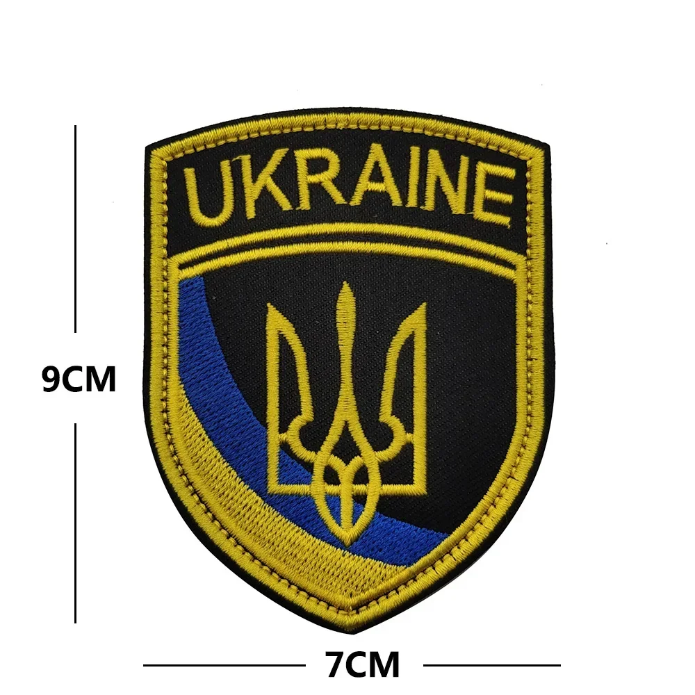 Ukraine Embroidered Patch Ukrainian National Flag Emblem Badge Hook&Loop Military Patches for Backpack Tactical Morale Badge