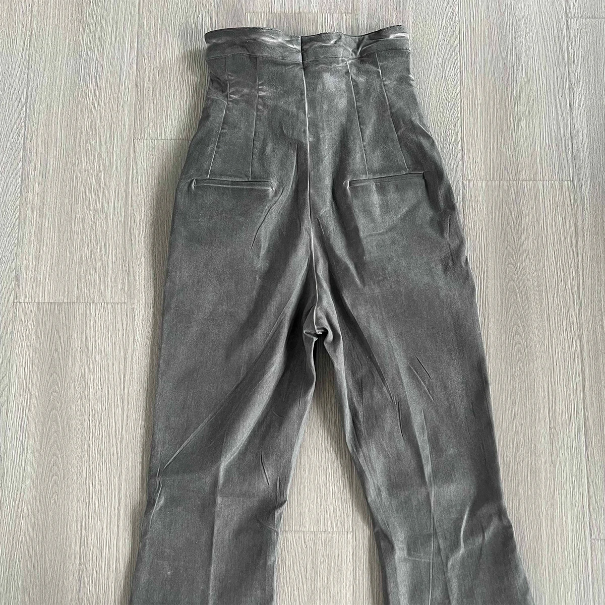 NIGO Men's Spring And Autumn High-waisted Grey Jeans High Street Trend Flared Pants Fashion Trend Spring And Summer #NGTOP11955