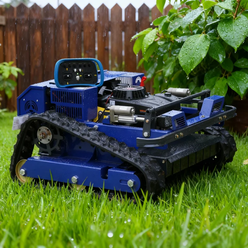 맞춤형 CE 인증 신형 자주식 크롤러 원격 제어 잔디깎이 550mm 절단 폭