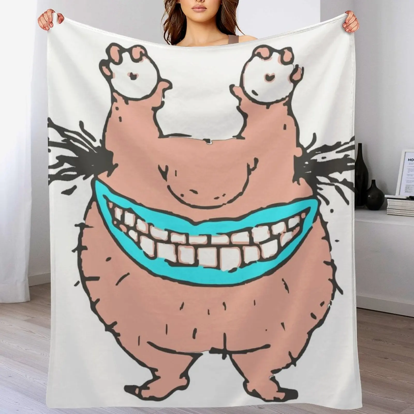 Ahh Real Monsters Crumb Throw Blanket Spring Fall Cozy Throw Blanket for Couch