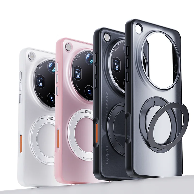 Etui na OPPO Find X9 Ultra X9s Pro X9 Pro Matowe Półprzezroczyste Magnetyczne Twarde PC+Miękkie TPU 360 °   Obrotowa osłona uchwytu pierścieniowego — zdjęcie produktu 6