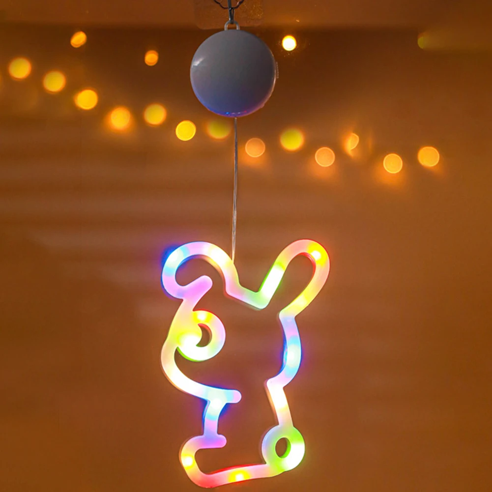 Luz de ventana de conejito/huevos de Pascua, cadena de luces Led con pilas, cadena de luces para interiores, luz interior para decoración de fiesta interior del hogar