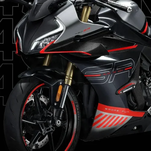 Imagen 2 del producto Piezas de motocicleta para CFMOTO 450SR 450SRS, alerones desnudos de fuerza descendente lateral, alas de carenado fijas, deflectores, accesorios para moto