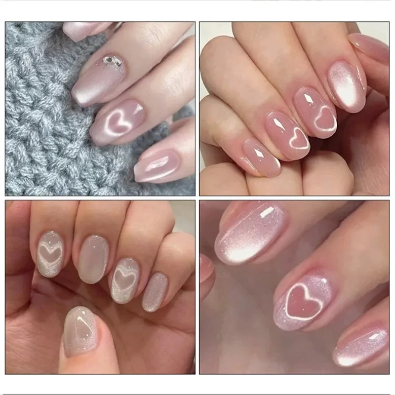 Herzförmiges Nagelmagnet-Set für professionelle Nagelkunst-Designs, DIY-Maniküre-Set mit starken magnetischen Werkzeugen für kreatives Styling