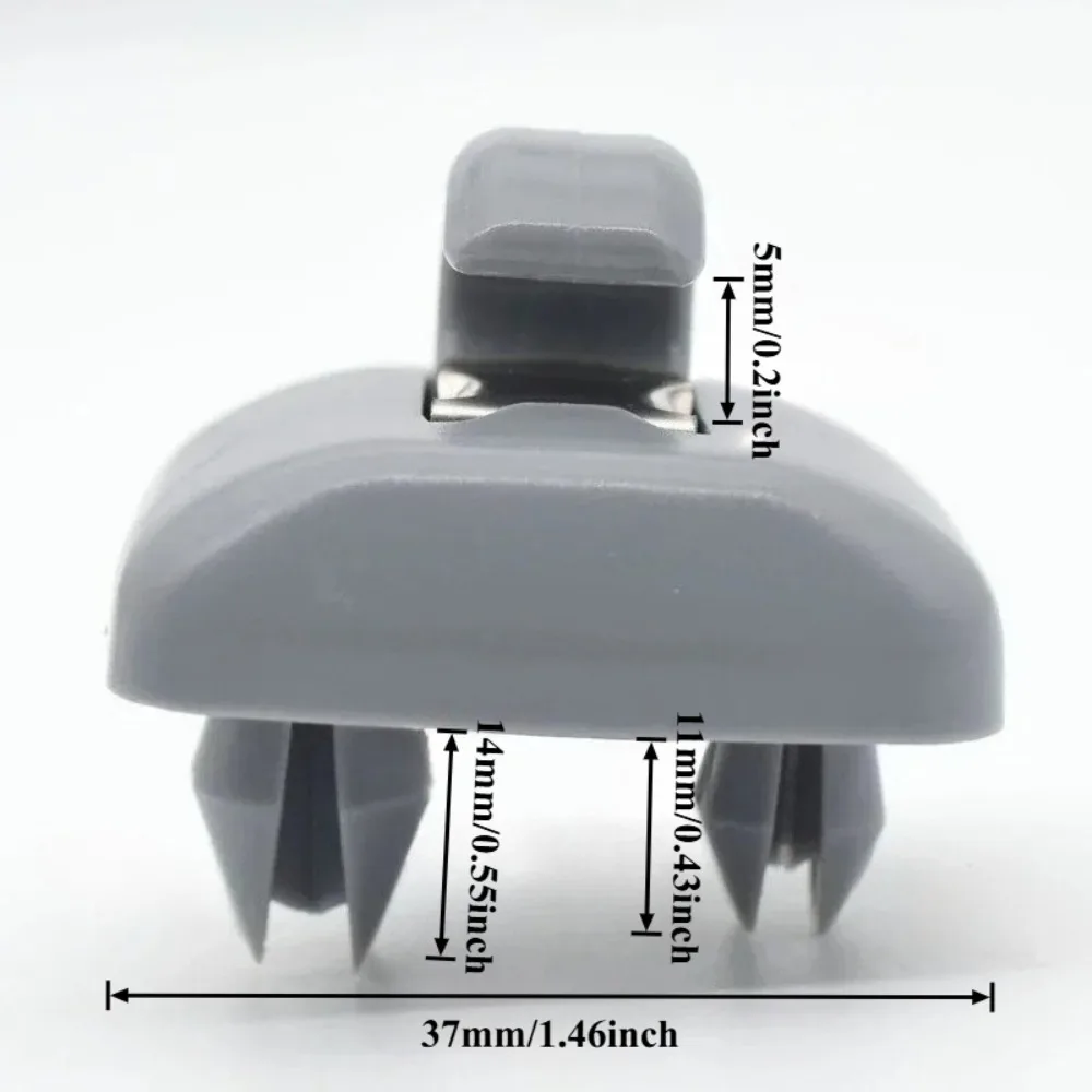 2pcs Sun Visor Hooks Specifically for Grey Interiors – Compatible with Audi A1/A3/S3/A4/S4/A5/Q3/Q5