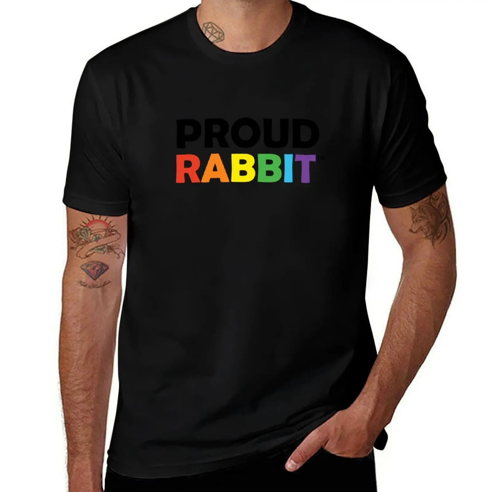 

Proud Rabbit Logo T-Shirt designer shirts summer top luxury t-shirt men t shirt