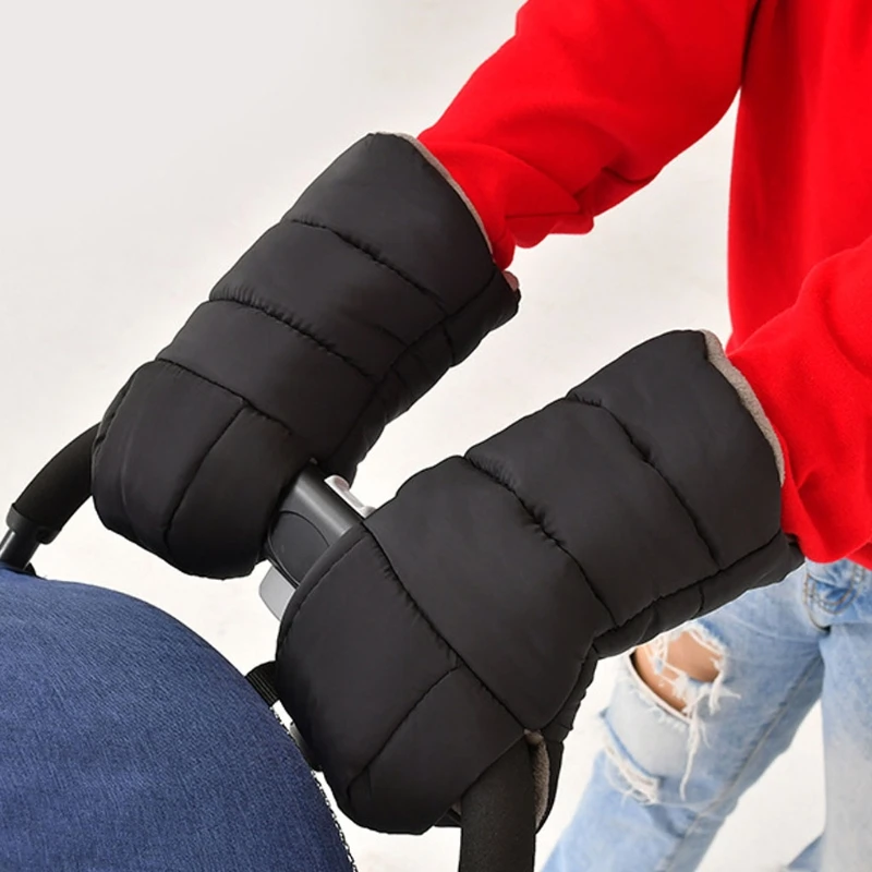 Guantes cálidos para cochecito invierno, extragruesos, impermeables, anticongelantes, para clima frío, manoplas para bebé,