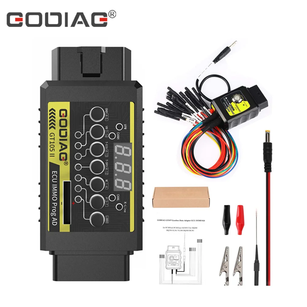 GODIAG GT107 + GT105 II DSG Plus محول بيانات علبة التروس لـ DQ250 DQ200 VL381 VL300 DQ500 DL501