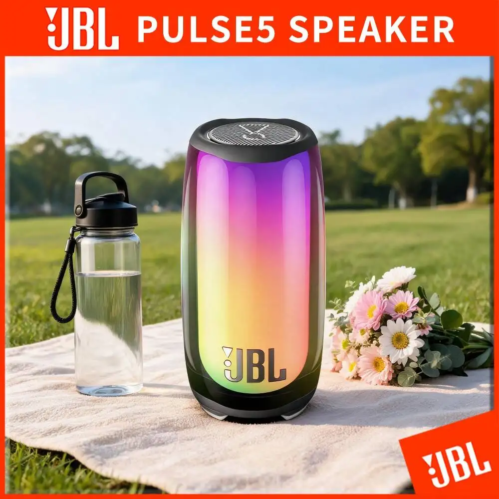 JBL Pulse 5 Bluetooth Wireless Speaker PartyBoost Stereo Pairing 360 Beat-Synced Light IP67 Water Dust Proof For Camping