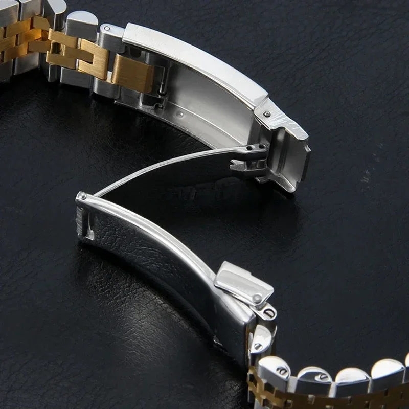 Ремешок из нержавеющей стали с изогнутым концом, металлический ремешок 20 мм для юбилея, браслет Rolex, высококачественный универсальный сменный браслет