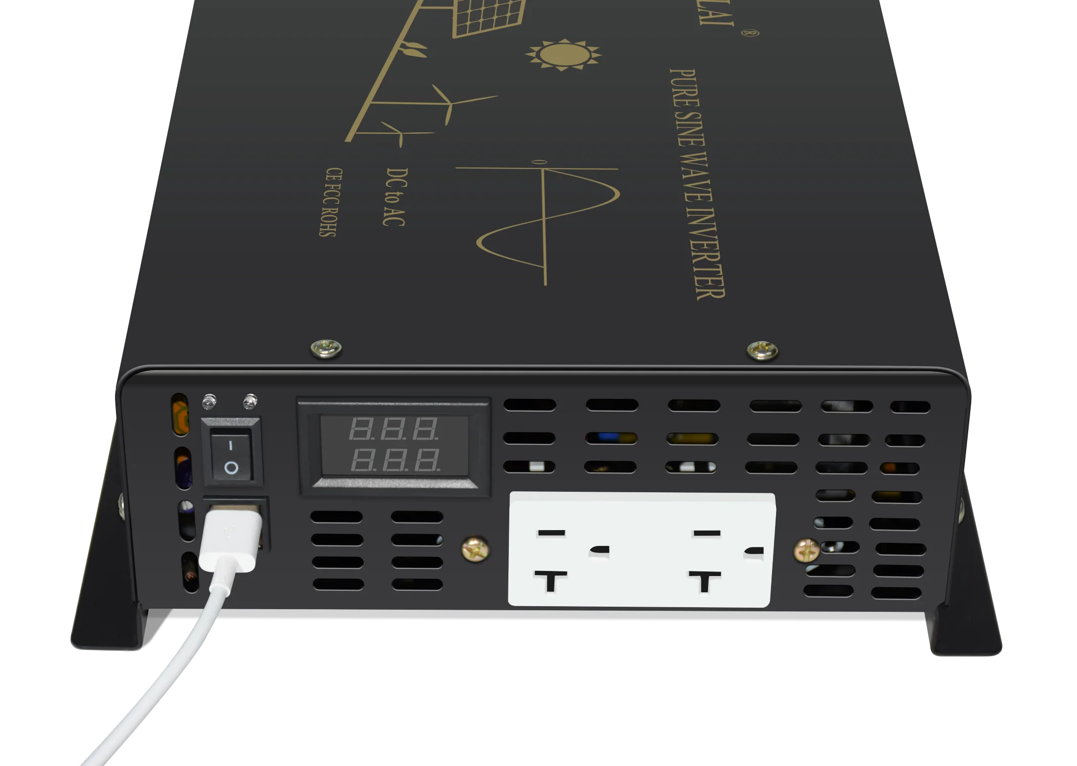 

USB Port Pure Sine Wave Inverter Power 1500W 12V/24V 120V Solar Panel Battery Converter 36V/48V/72V DC to 100V/220V/230V/240V AC