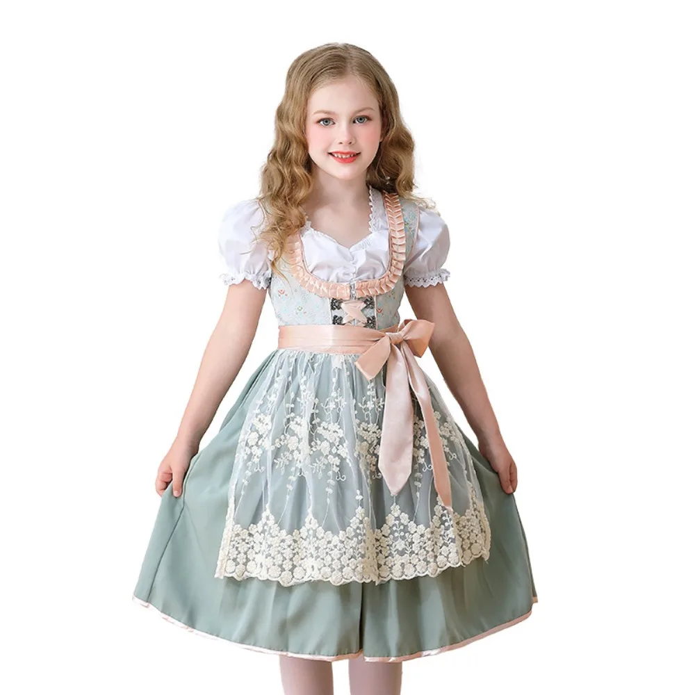 زي كرنفال للأطفال للفتيات - فستان تنكري للخادمة، مهرجان أكتوبر الألماني، مزرعة ميونيخ، طراز ريفي